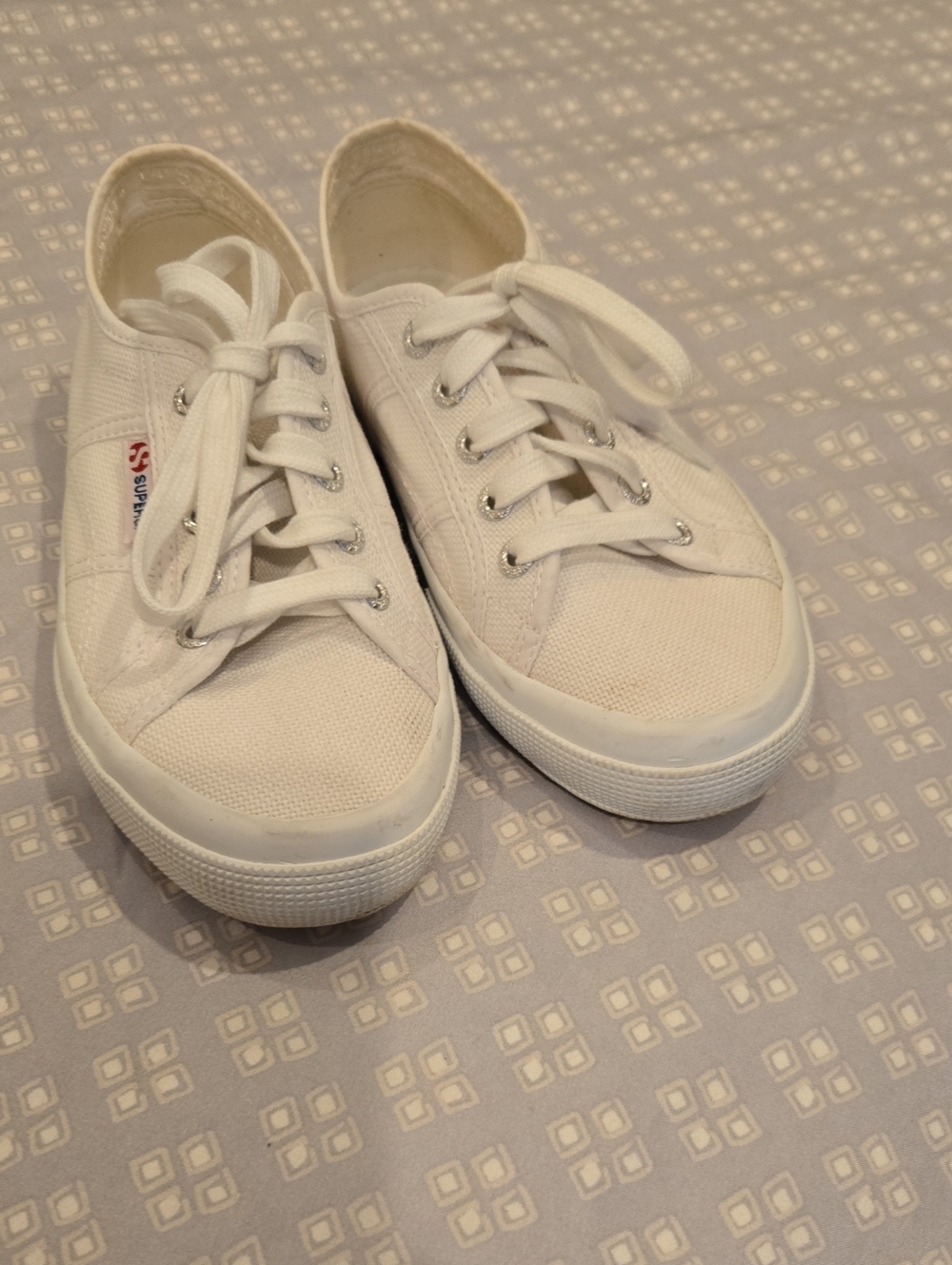 Superga White Low-Top Canvas Sneakers